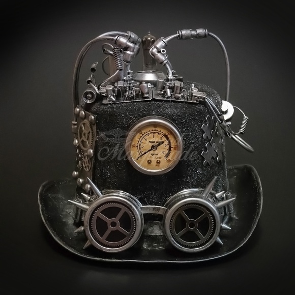 Steampunk Top Hat Costume Goggles Mad Scientist - Picture 1 of 4